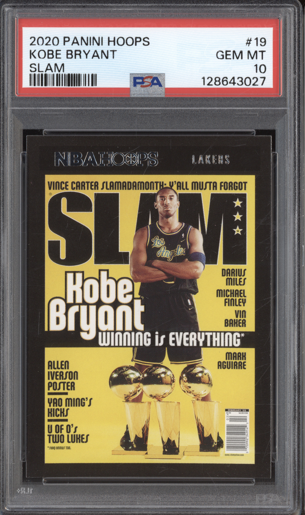 2020 Panini Hoops #19 Kobe Bryant Slam — front