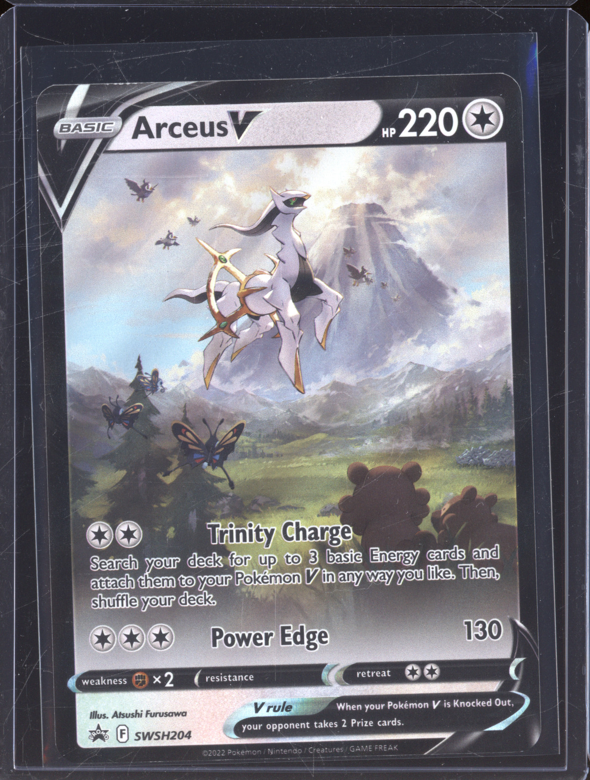 2022 Pokémon TCG SWSH204 Arceus V — front