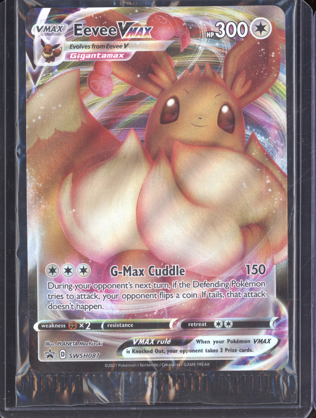 2021 Pokémon Sword & Shield Promo #SWSH087 Eevee VMAX — front