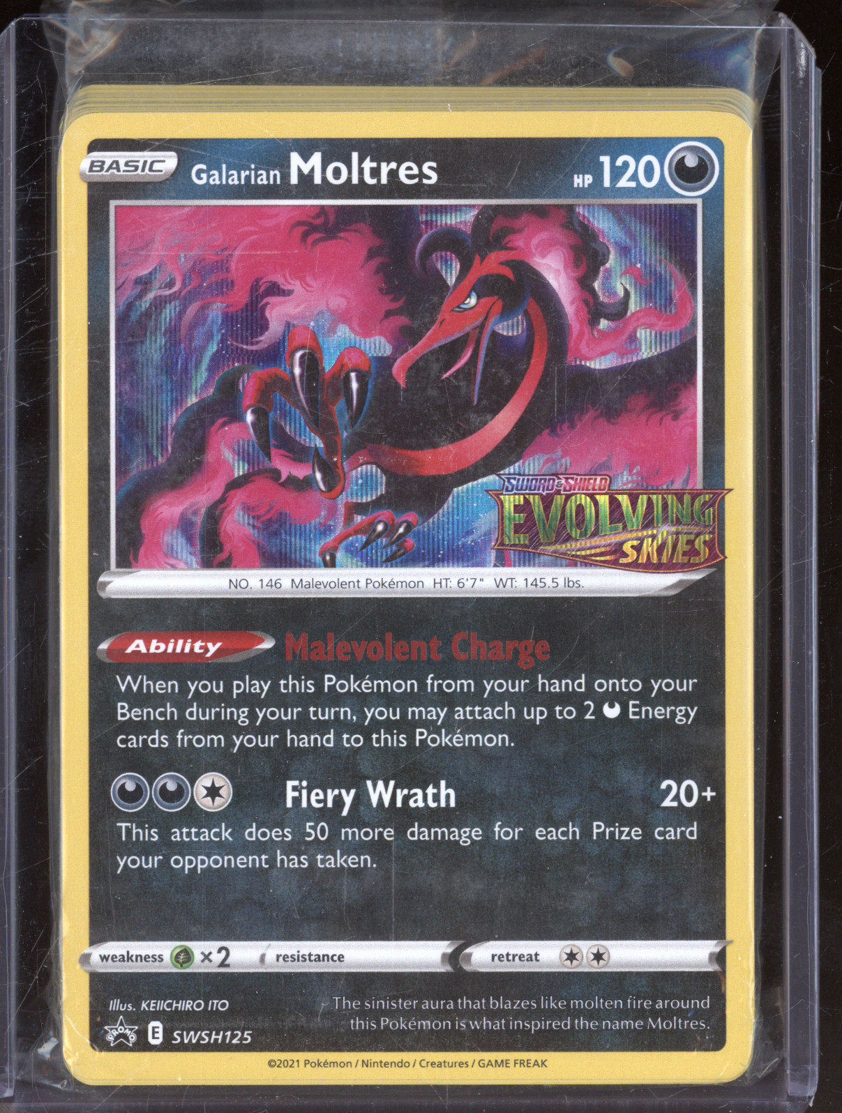 2021 Pokémon SWSH125 Galarian Moltres — front