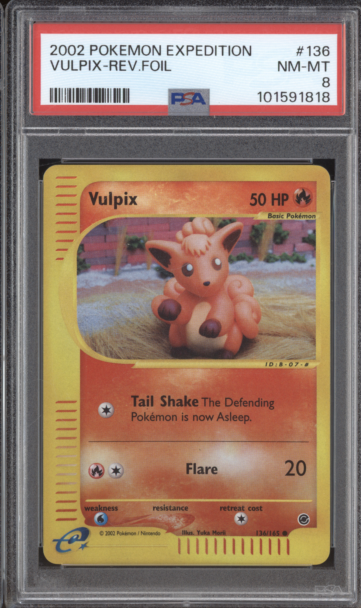 2002 Pokemon Expedition #136 Vulpix Reverse Holo — front
