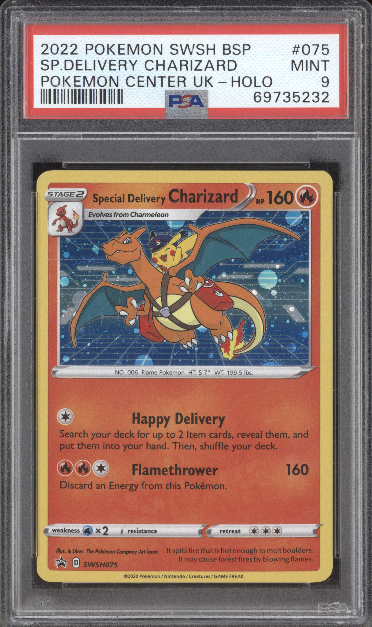 2022 Pokemon SWSH BSP #075 Special Delivery Charizard — front