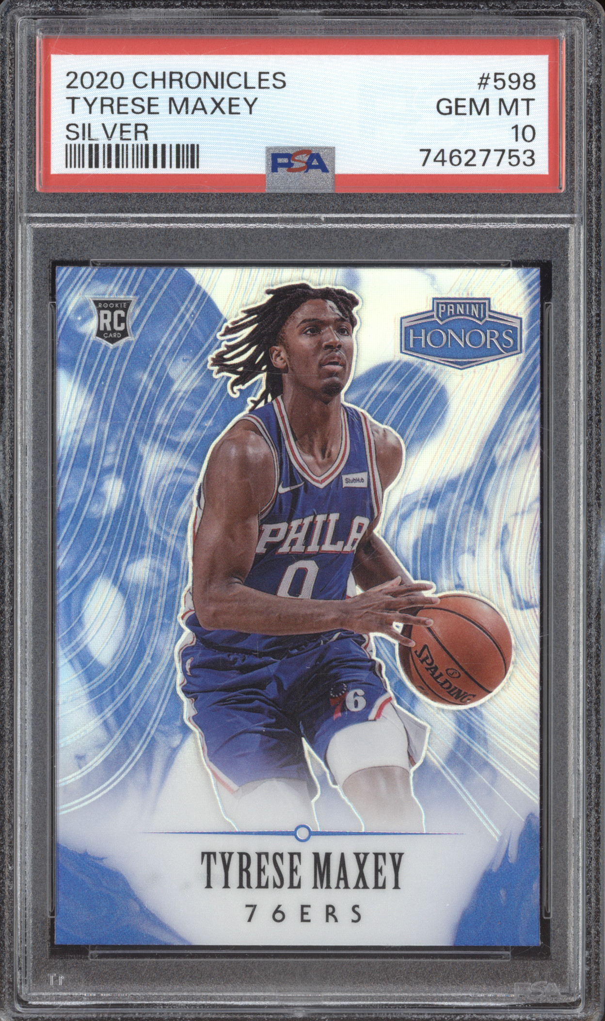 2020 Panini Chronicles Honors #598 Tyrese Maxey — front