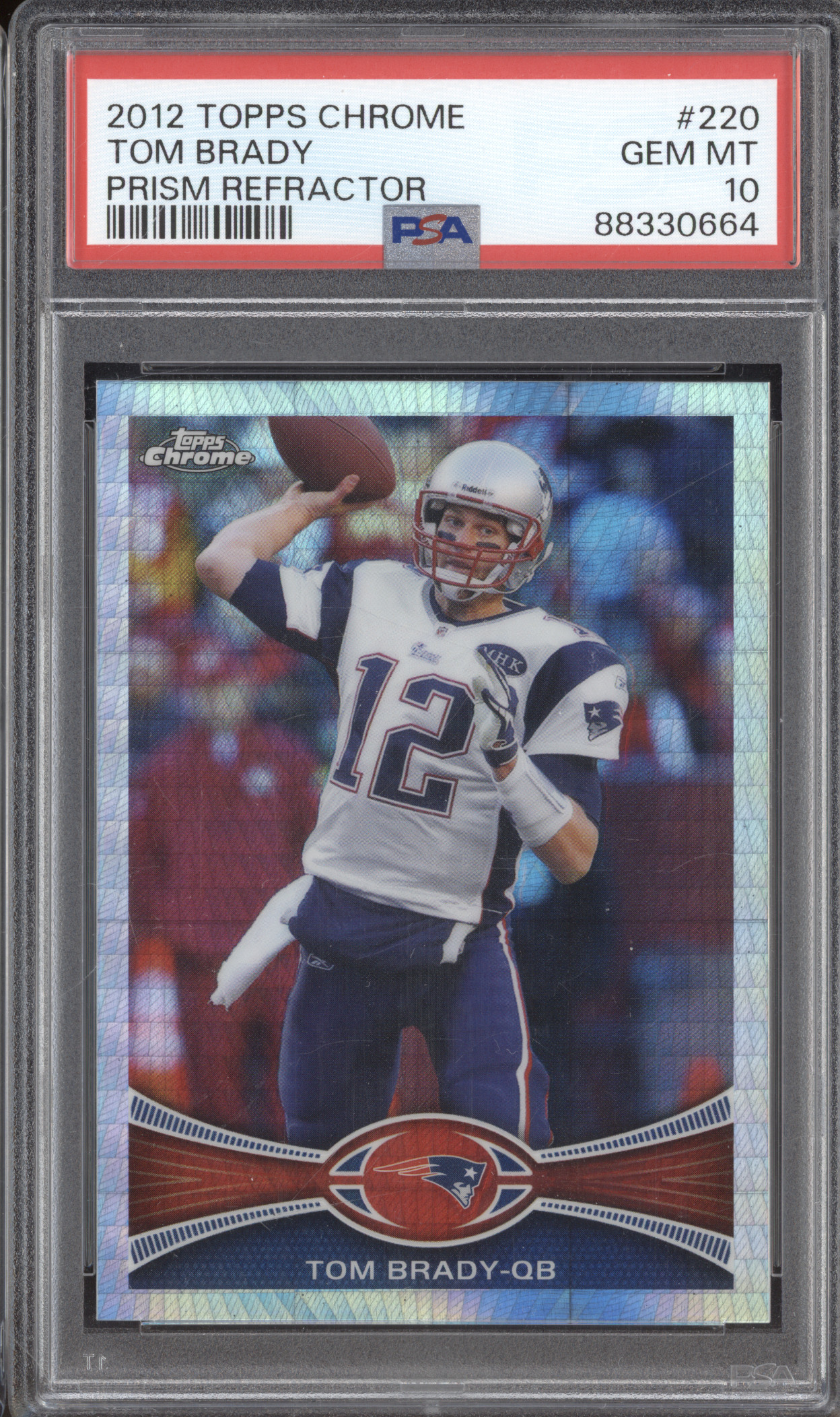 2012 Topps Chrome #220 Tom Brady — front