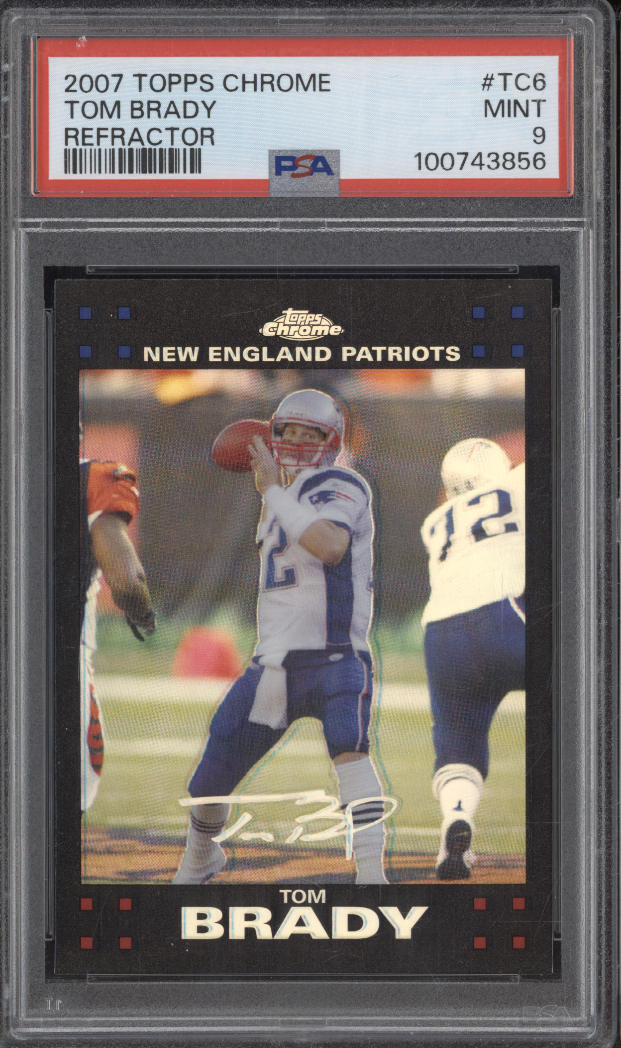 2007 Topps Chrome #TC6 Tom Brady Refractor — front
