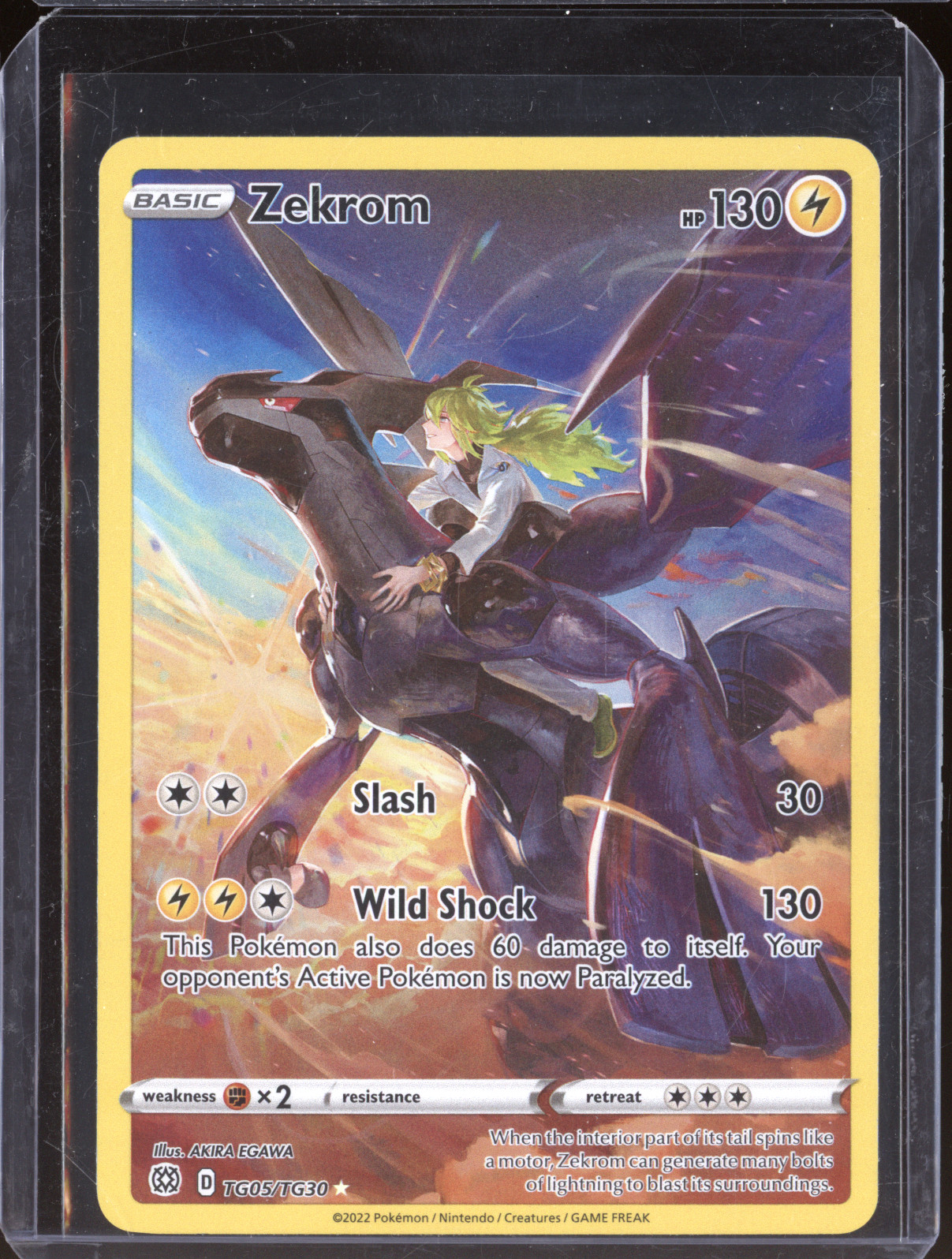 2022 Pokemon Sword & Shield Brilliant Stars #TG05 Zekrom — front