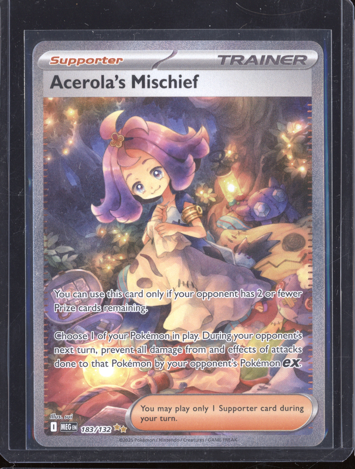 2025 Pokemon Mega Evolutions #183 Acerola's Mischief — front