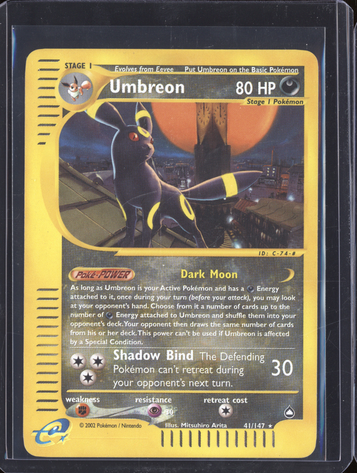 2003 Aquapolis #41 Umbreon — front