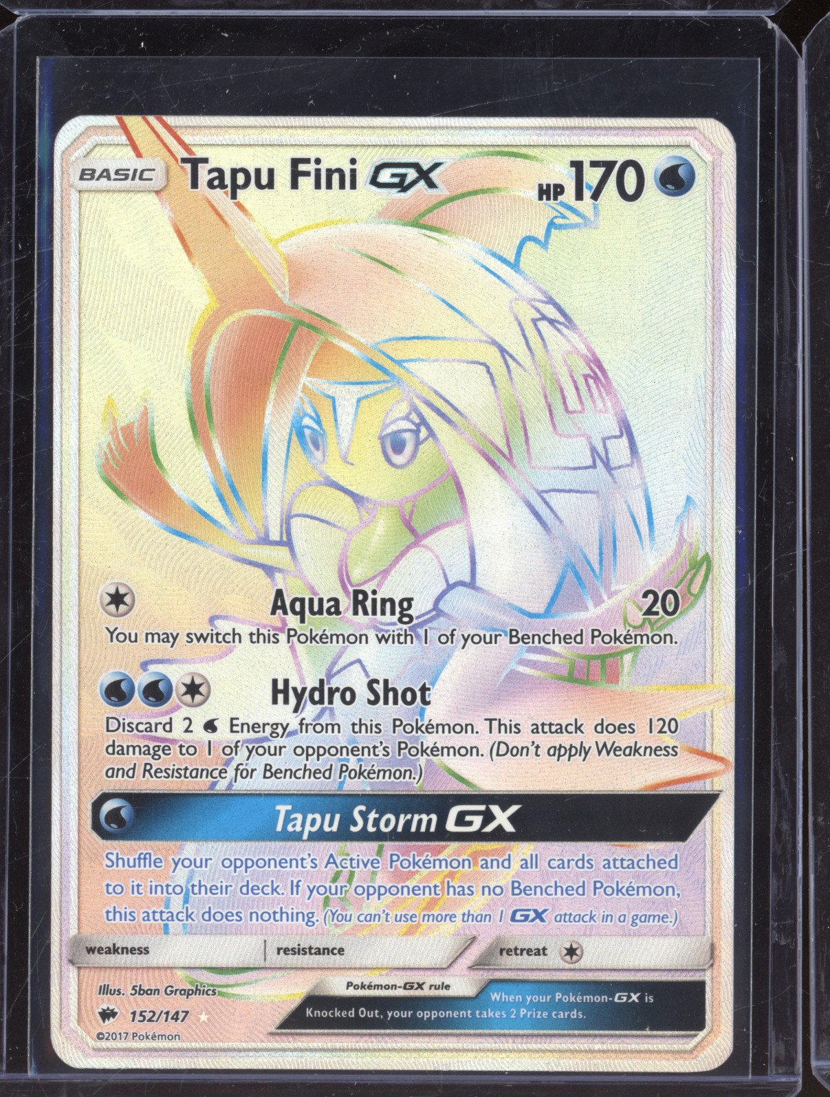2017 Pokemon Sun & Moon Burning Shadows #152 Tapu Fini GX — front