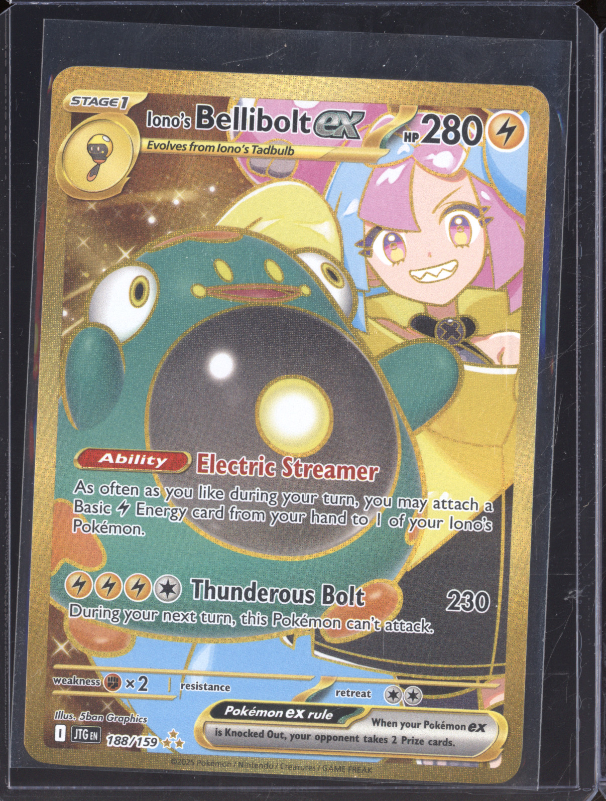 2025 Pokémon Journey Together #188 Iono's Bellibolt ex — front
