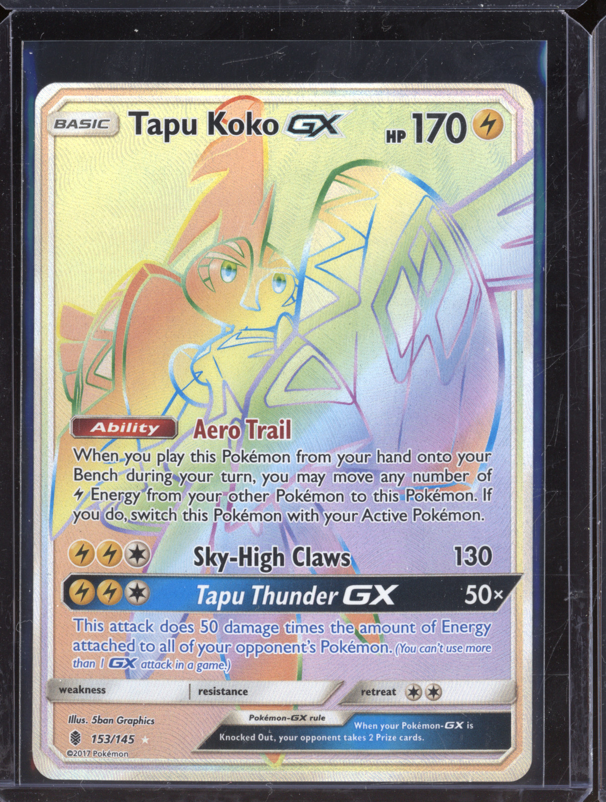 2017 Pokémon Guardians Rising #153 Tapu Koko GX — front