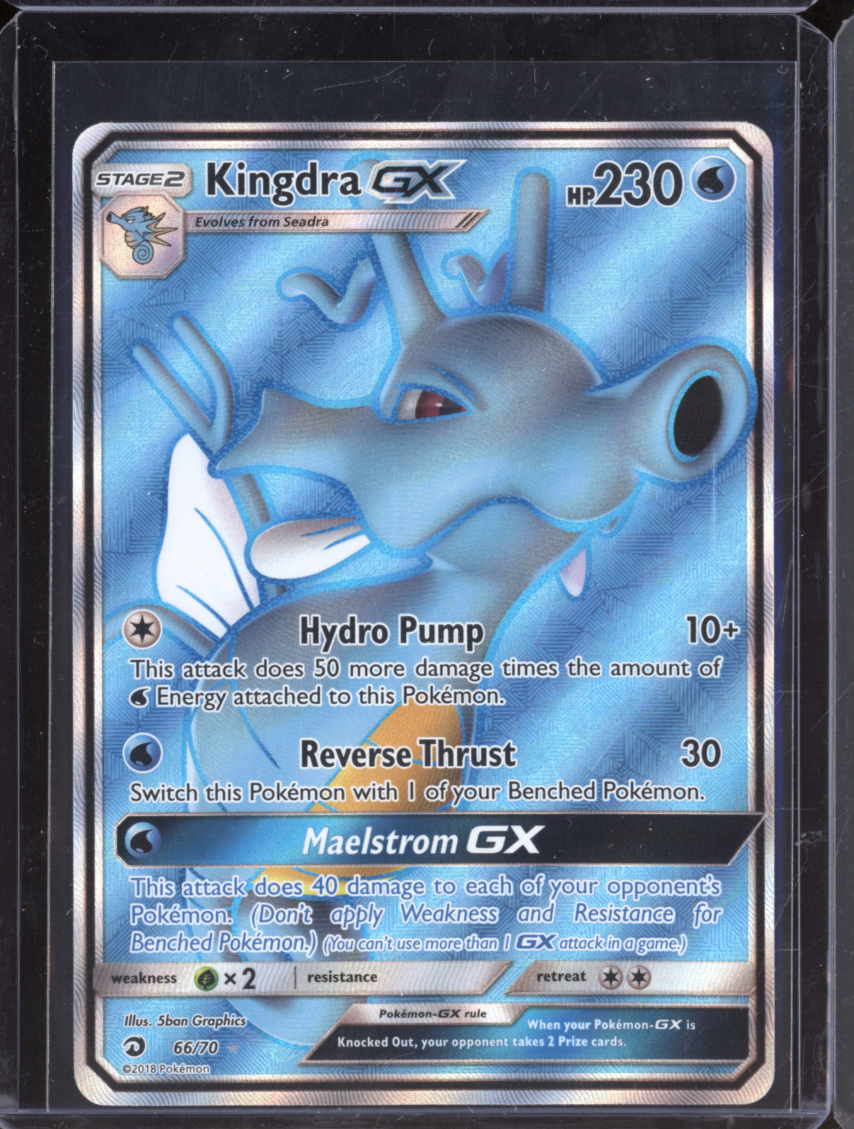 2018 Pokemon Dragon Majesty #66 Kingdra GX — front