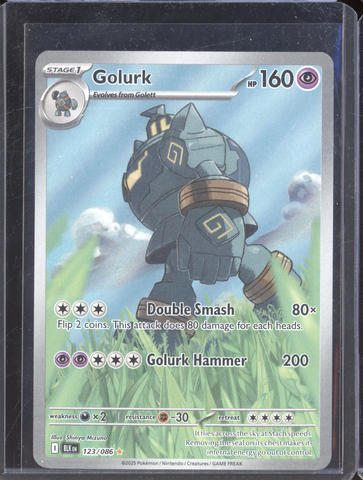 2025 Pokémon Black Bolt Illustration Rare #123 Golurk — front