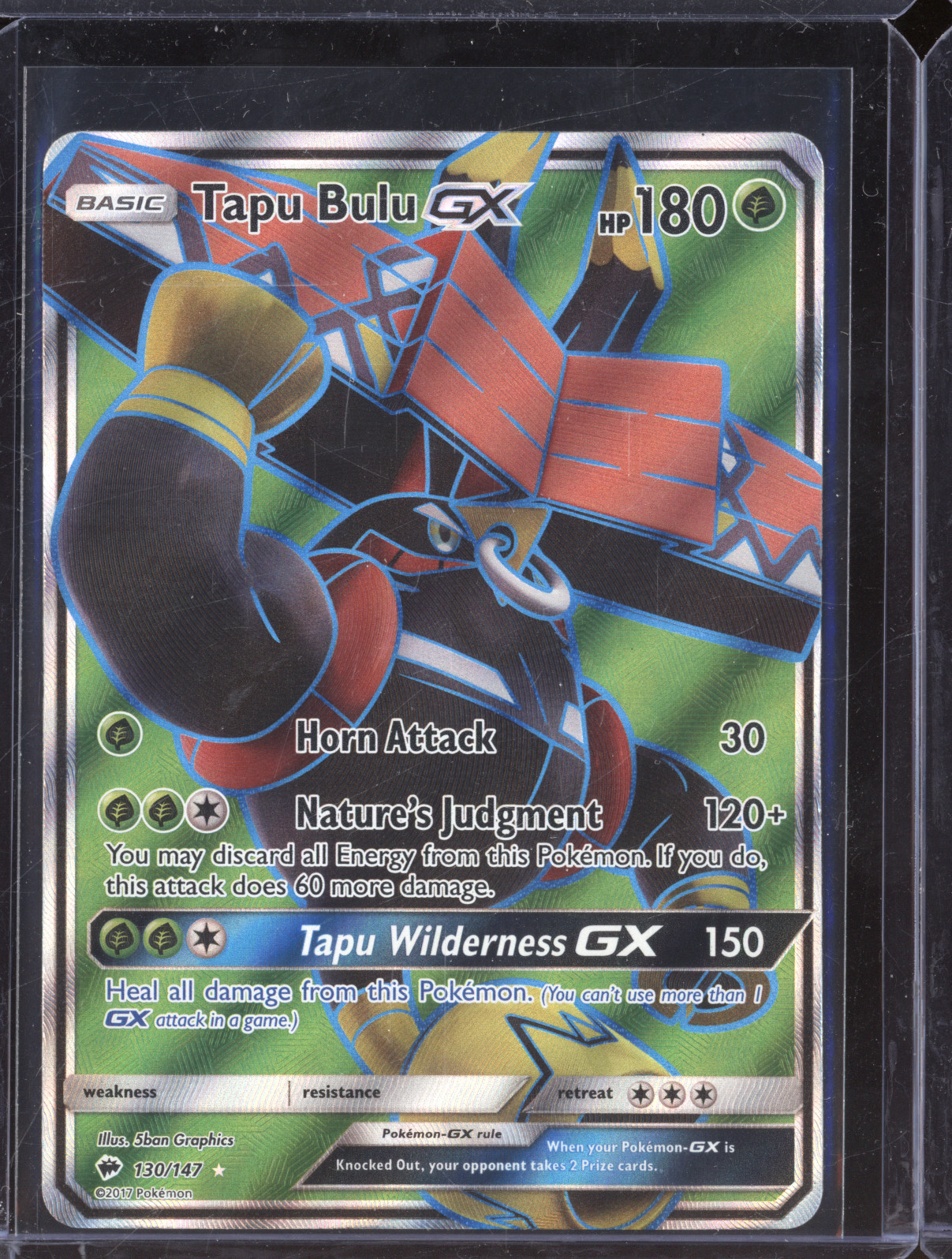 2017 Pokémon TCG Burning Shadows #130 Tapu Bulu GX — front
