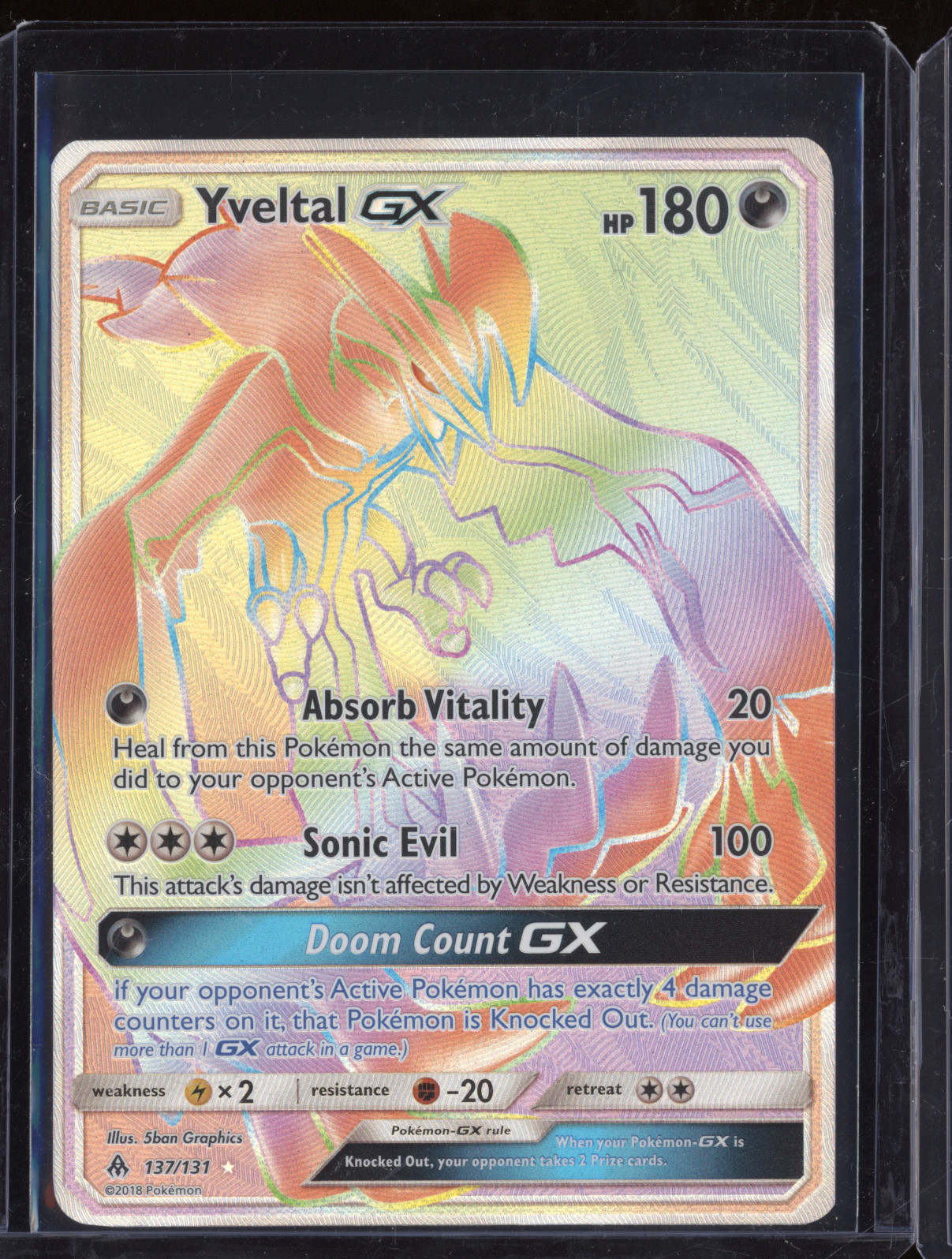 2018 Pokemon #137 Yveltal GX — front