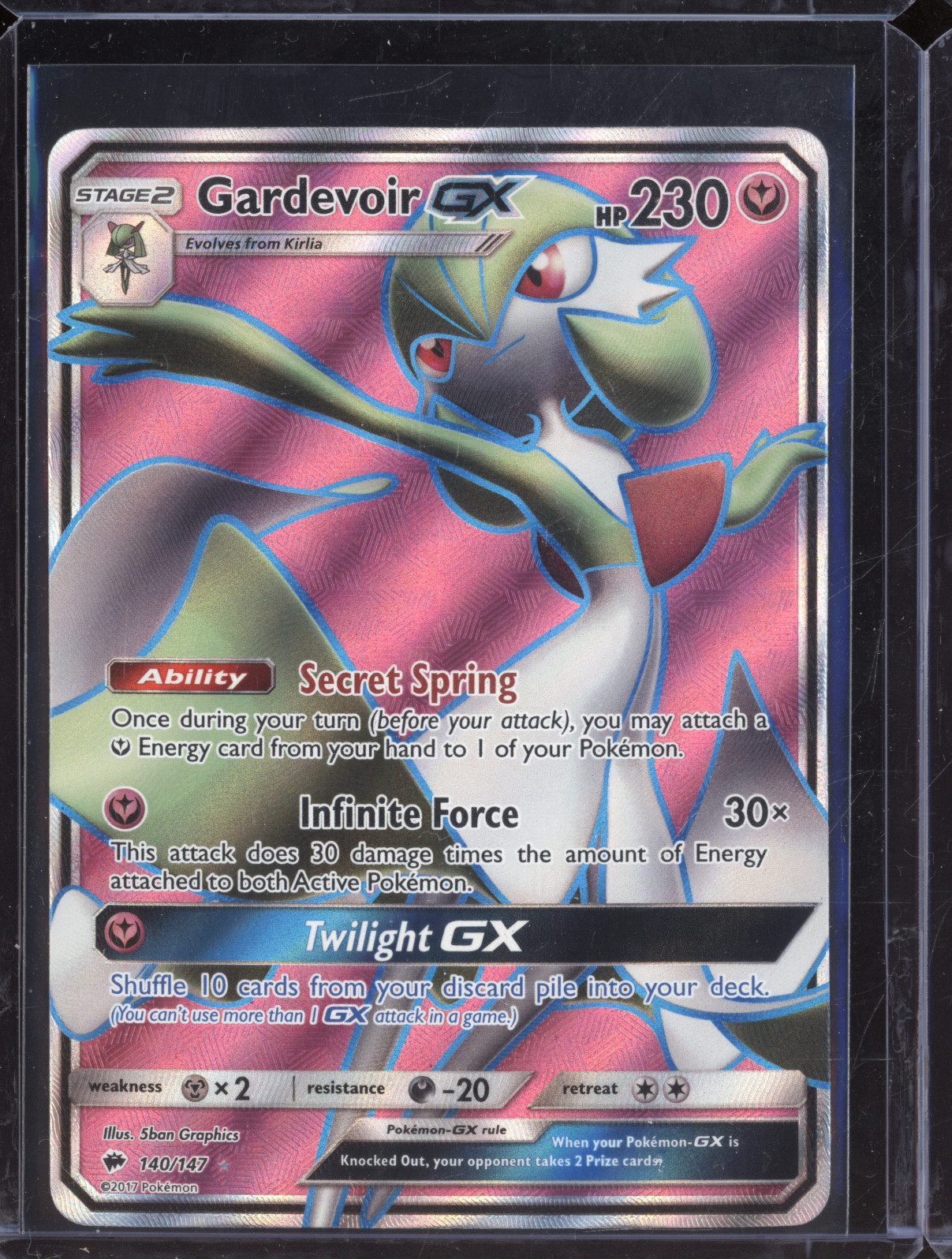 2017 Pokemon Sun & Moon Burning Shadows #140 Gardevoir GX — front