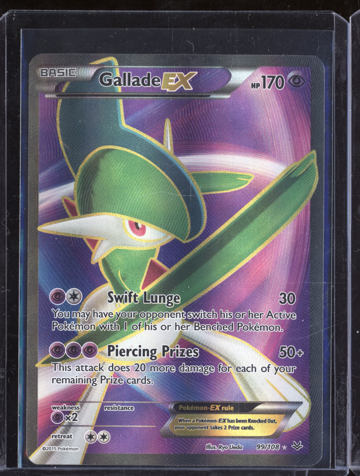 2015 Pokémon Roaring Skies #99 Gallade EX — front