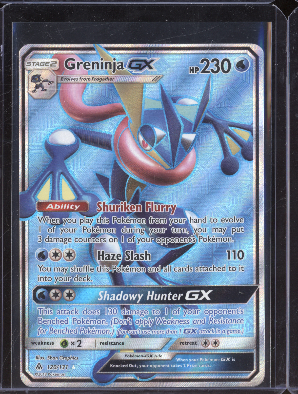 2018 Pokémon Sun & Moon #120 Greninja GX — front