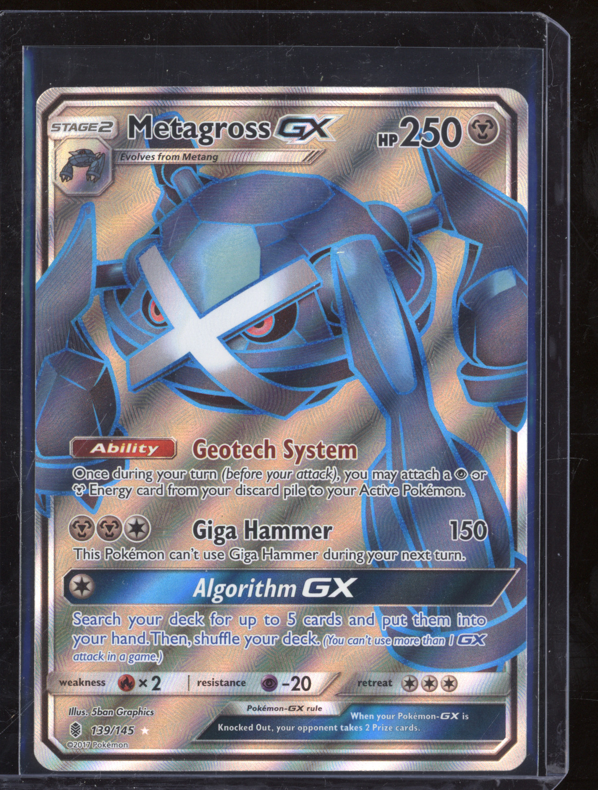 2017 Pokemon Guardians Rising #139 Metagross GX — front