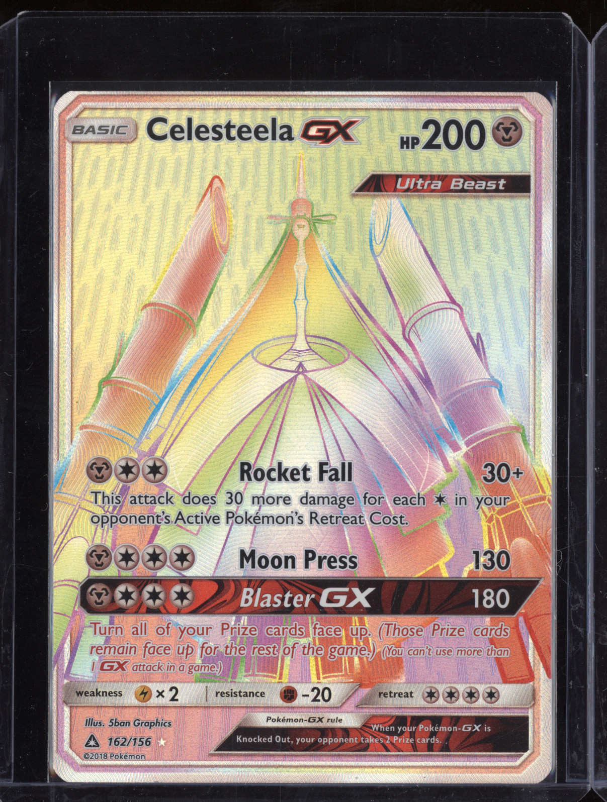 2018 Pokemon Ultra Prism #162 Celesteela GX — front