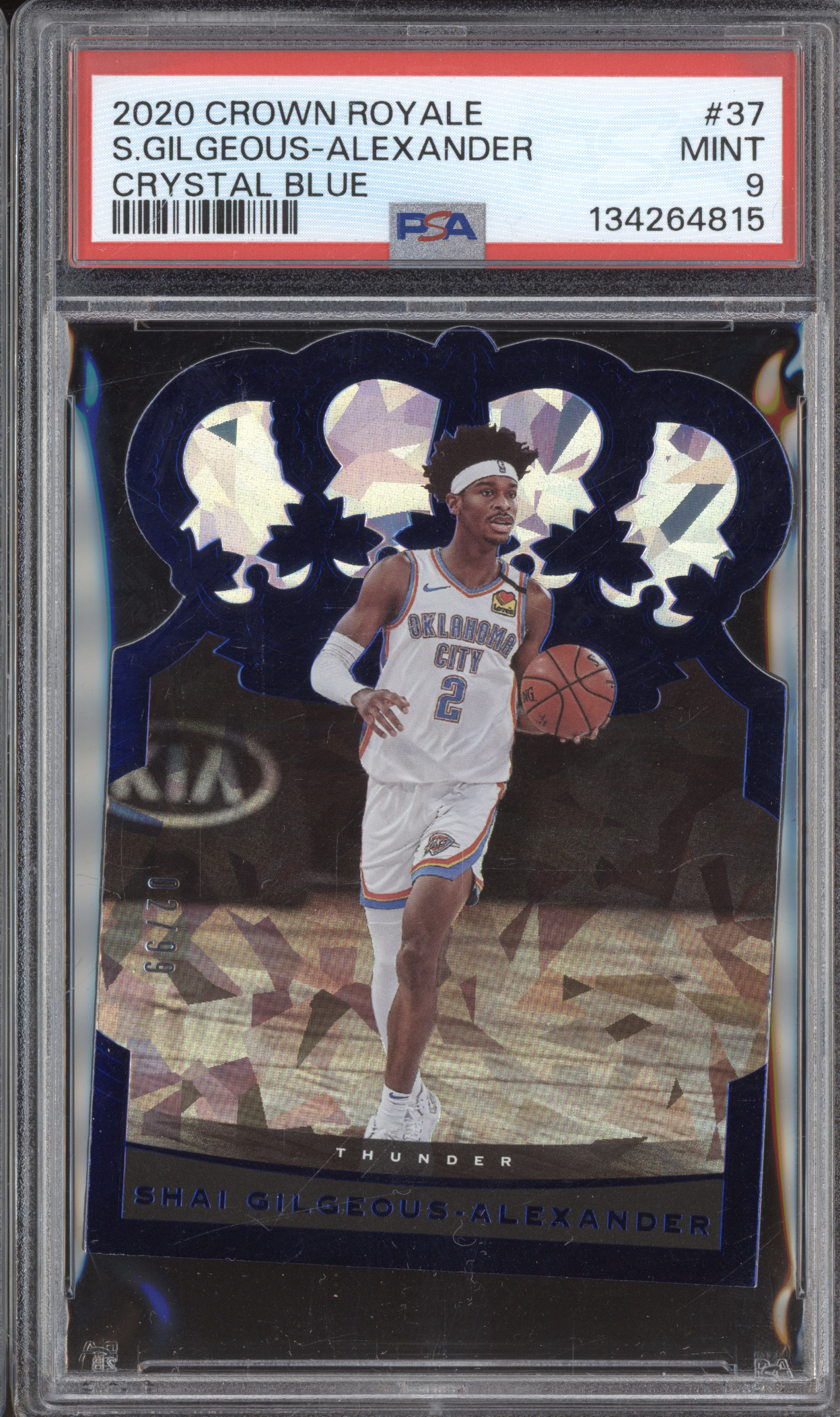 2020 Panini Crown Royale #37 Shai Gilgeous-Alexander Crystal Blue — front
