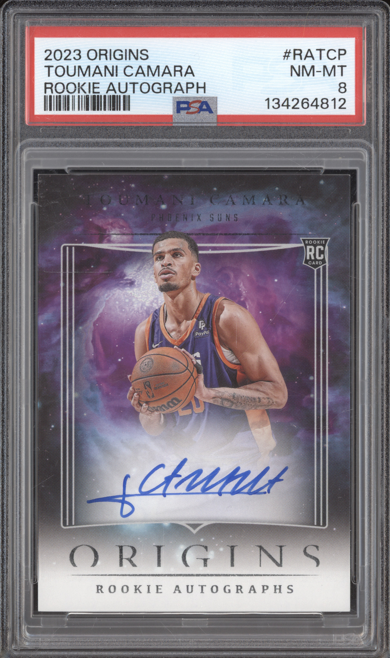 2023 Panini Origins #RATCP Toumani Camara Rookie Autograph — front