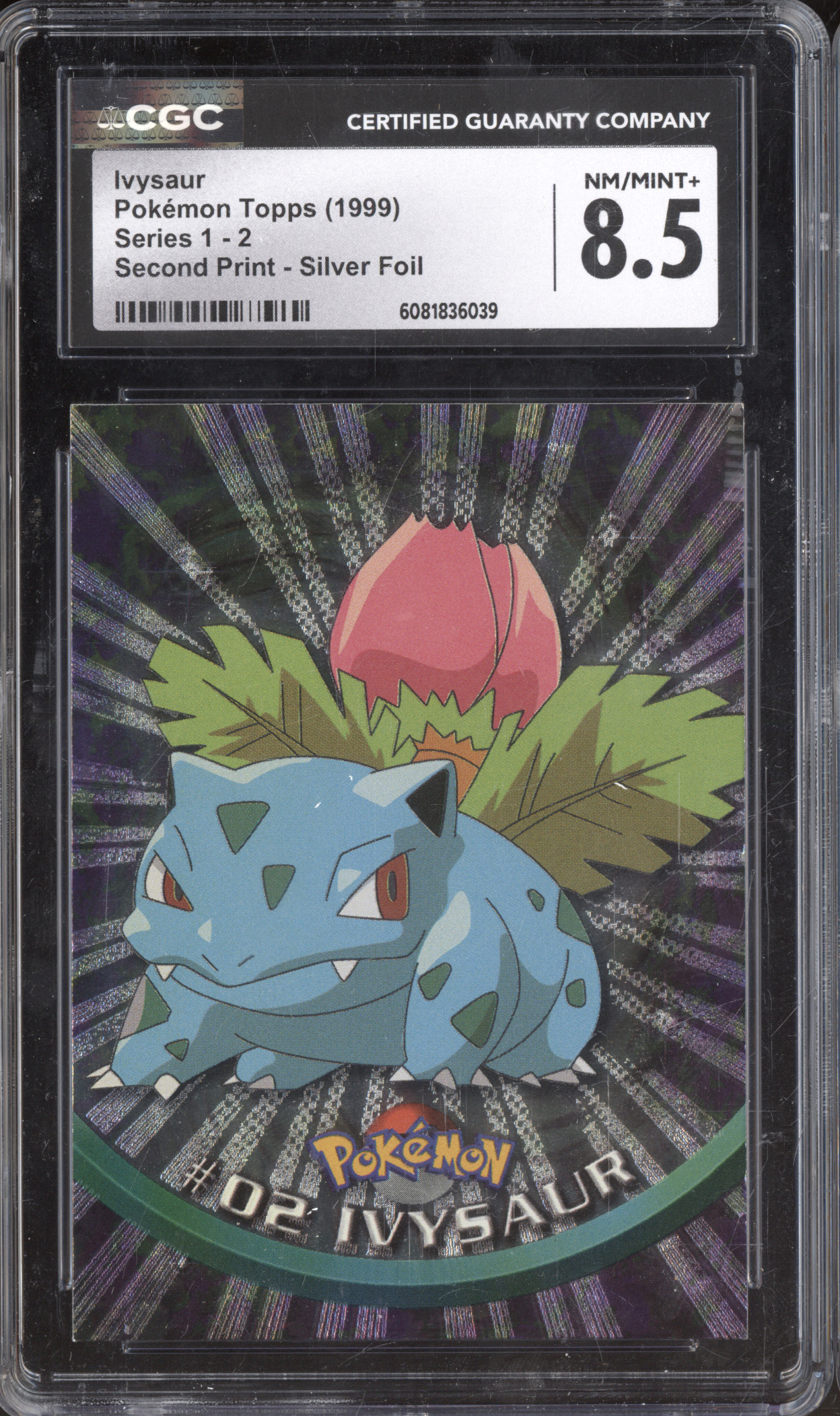1999 Topps Pokemon #2 Ivysaur — front