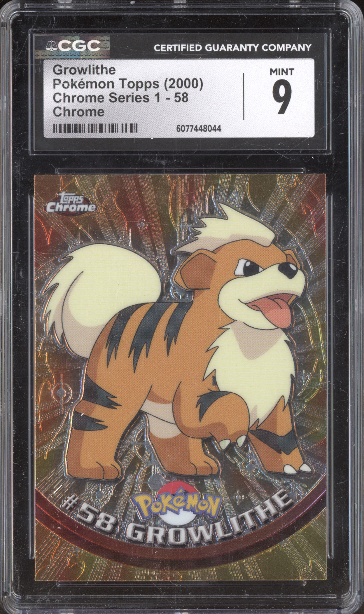 2000 Topps Chrome #58 Growlithe — front