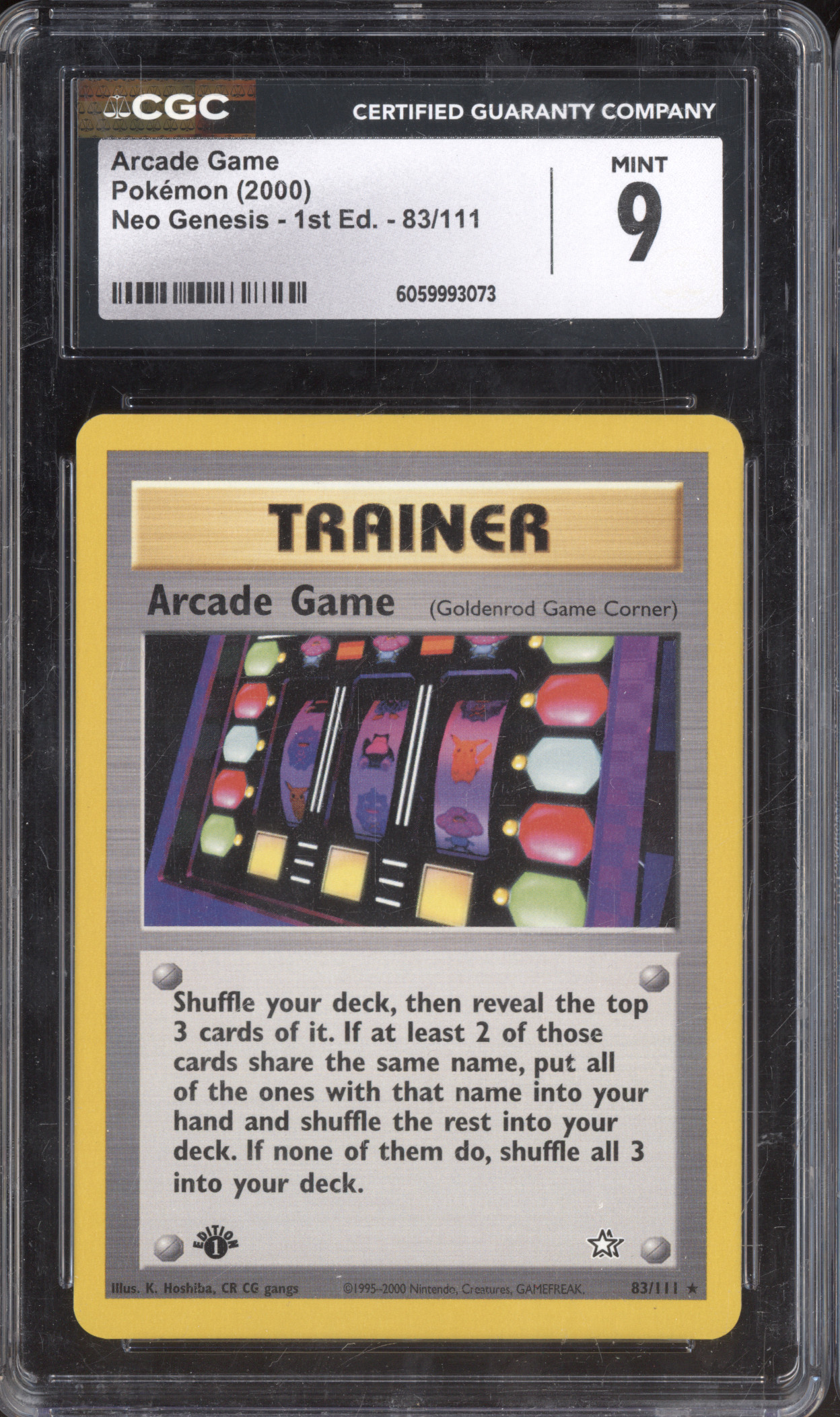 2000 Pokémon Neo Genesis #83 Arcade Game — front