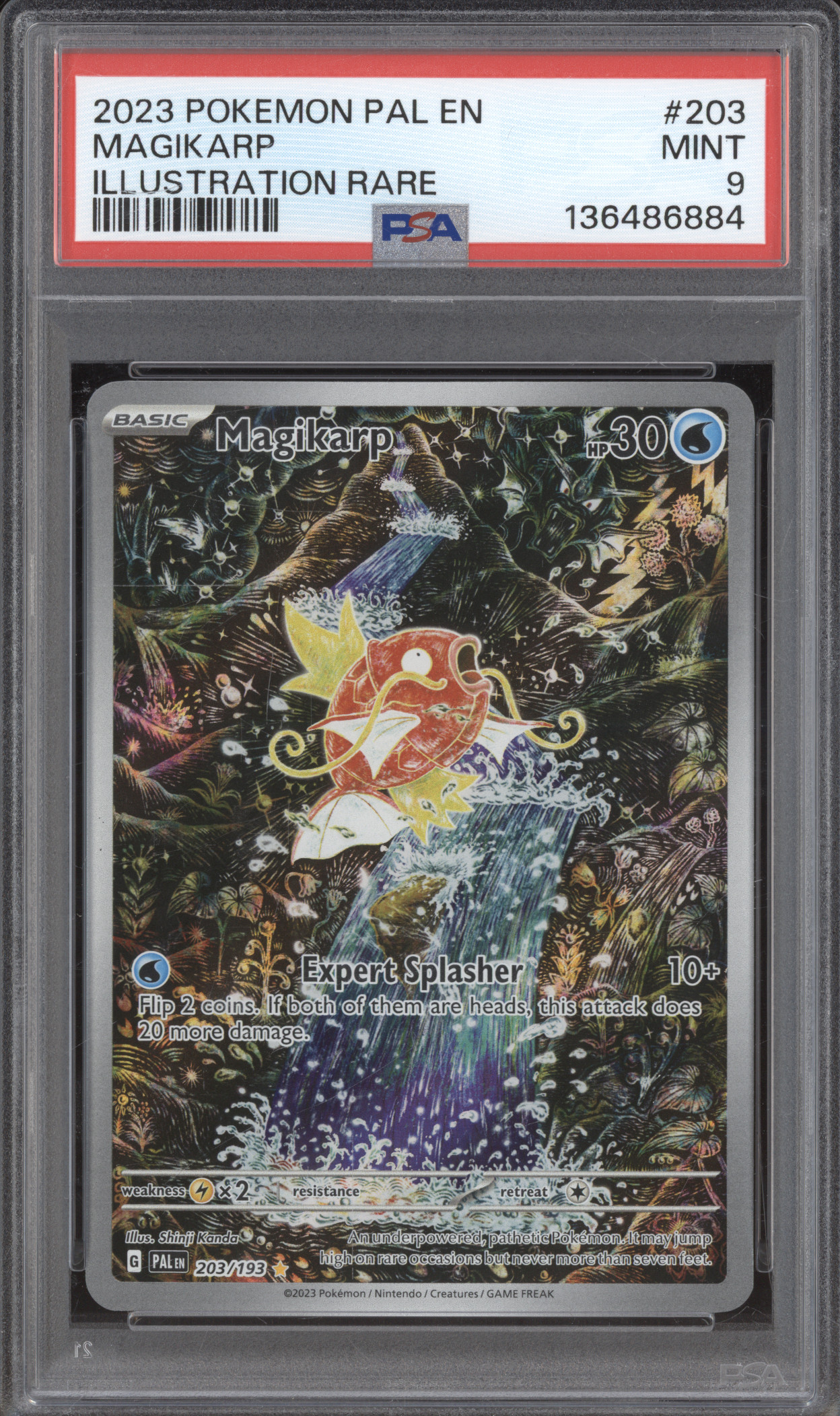 2023 Pokemon Paldea Evolved #203 Magikarp Illustration Rare — front