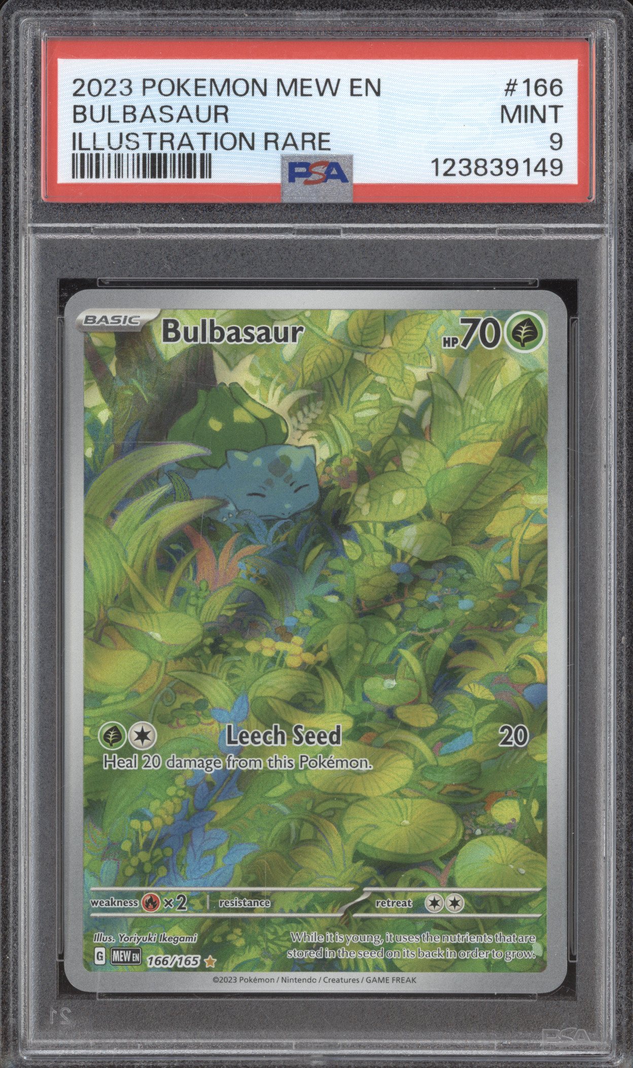 2023 Pokemon MEW EN #166 Bulbasaur Illustration Rare — front