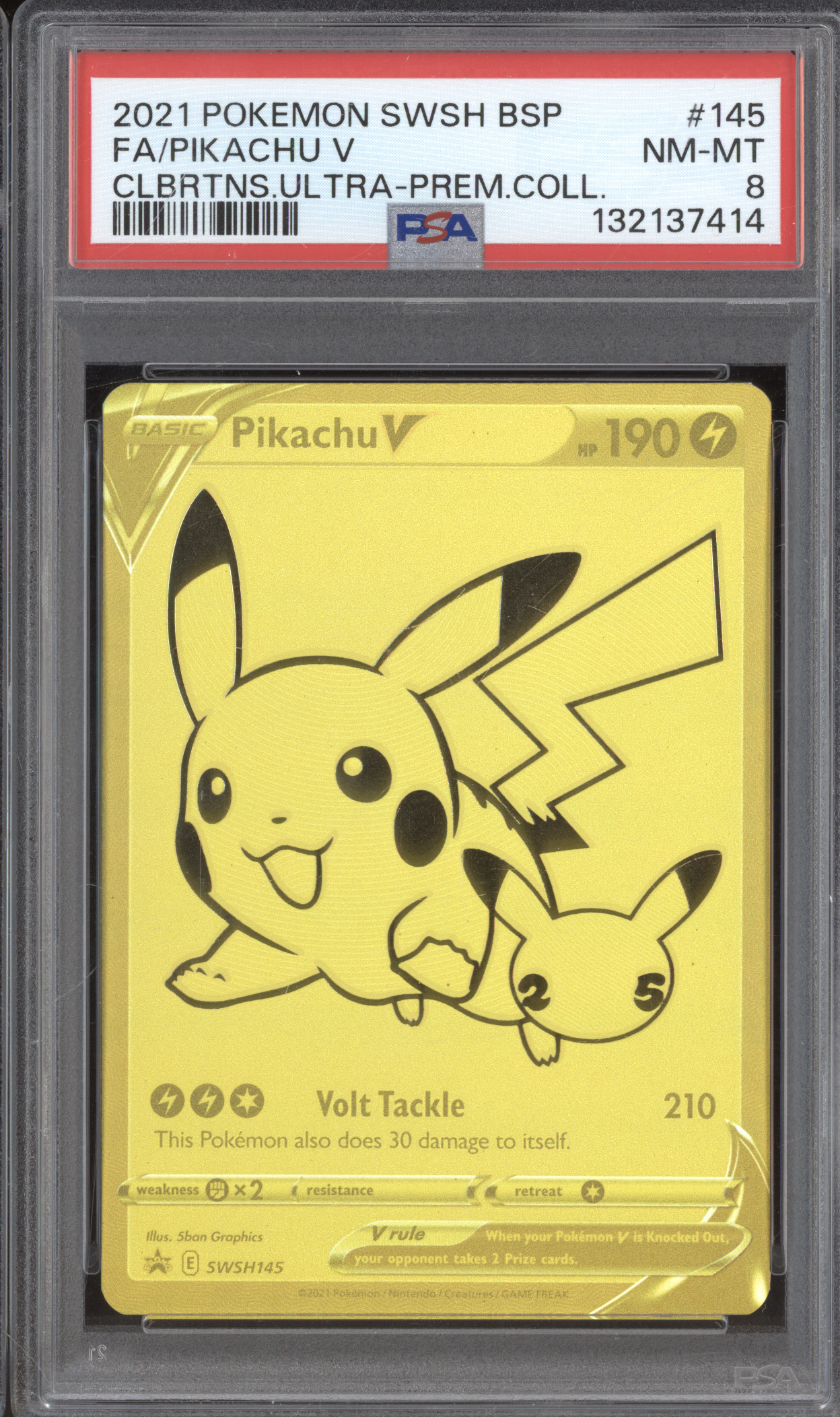 2021 Pokemon SWSH Black Star Promo #145 Pikachu V — front
