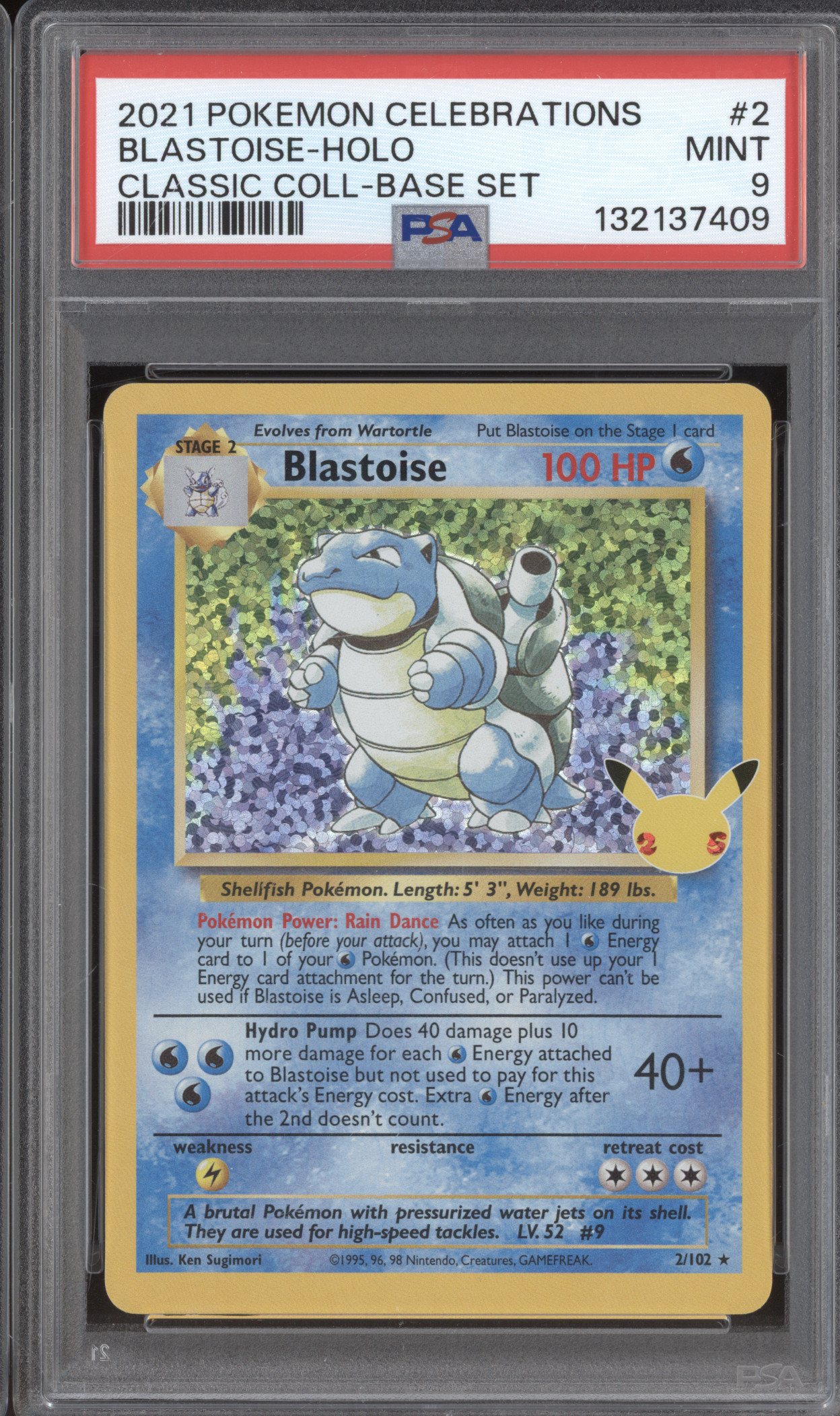 2021 Pokemon Celebrations #2 Blastoise Holo — front