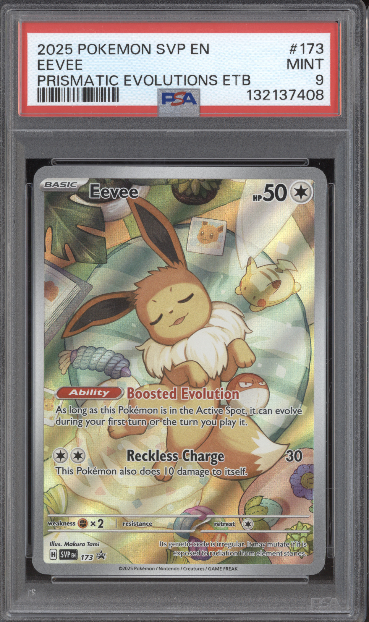 2025 Pokemon SV Black Star Promo Eevee #173 Prismatic Evolutions ETB — front