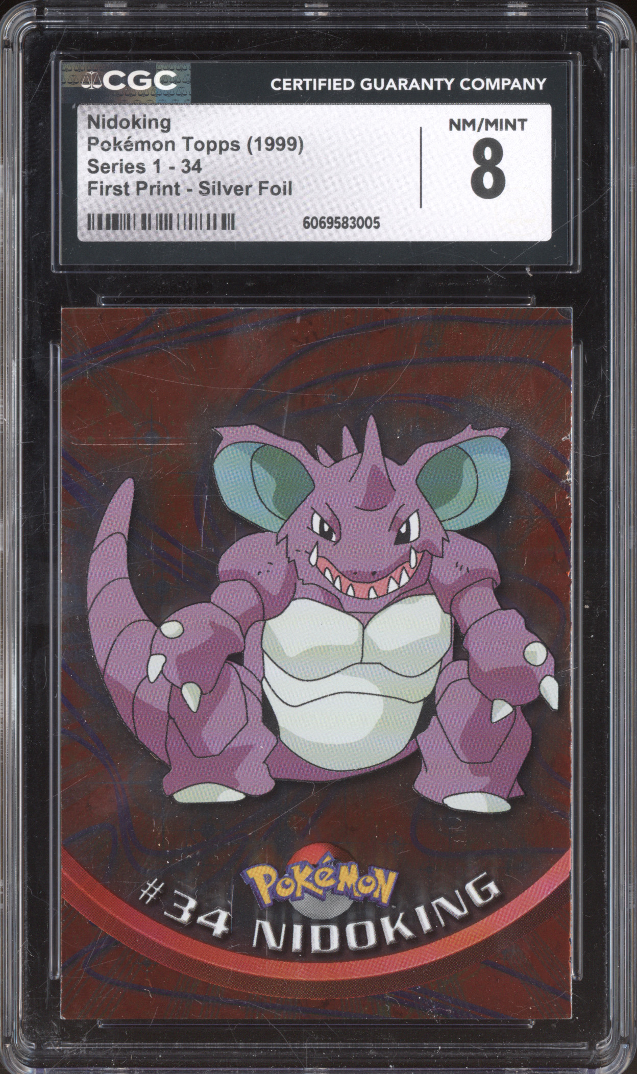 1999 Topps Pokemon #34 Nidoking — front