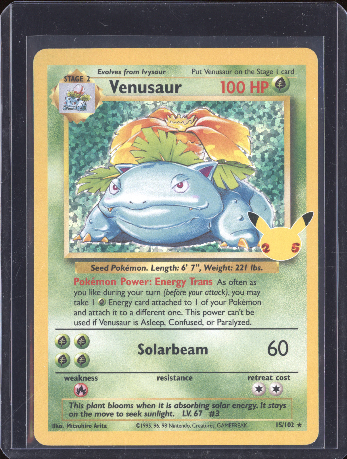 1999 Pokémon #15 Venusaur — front