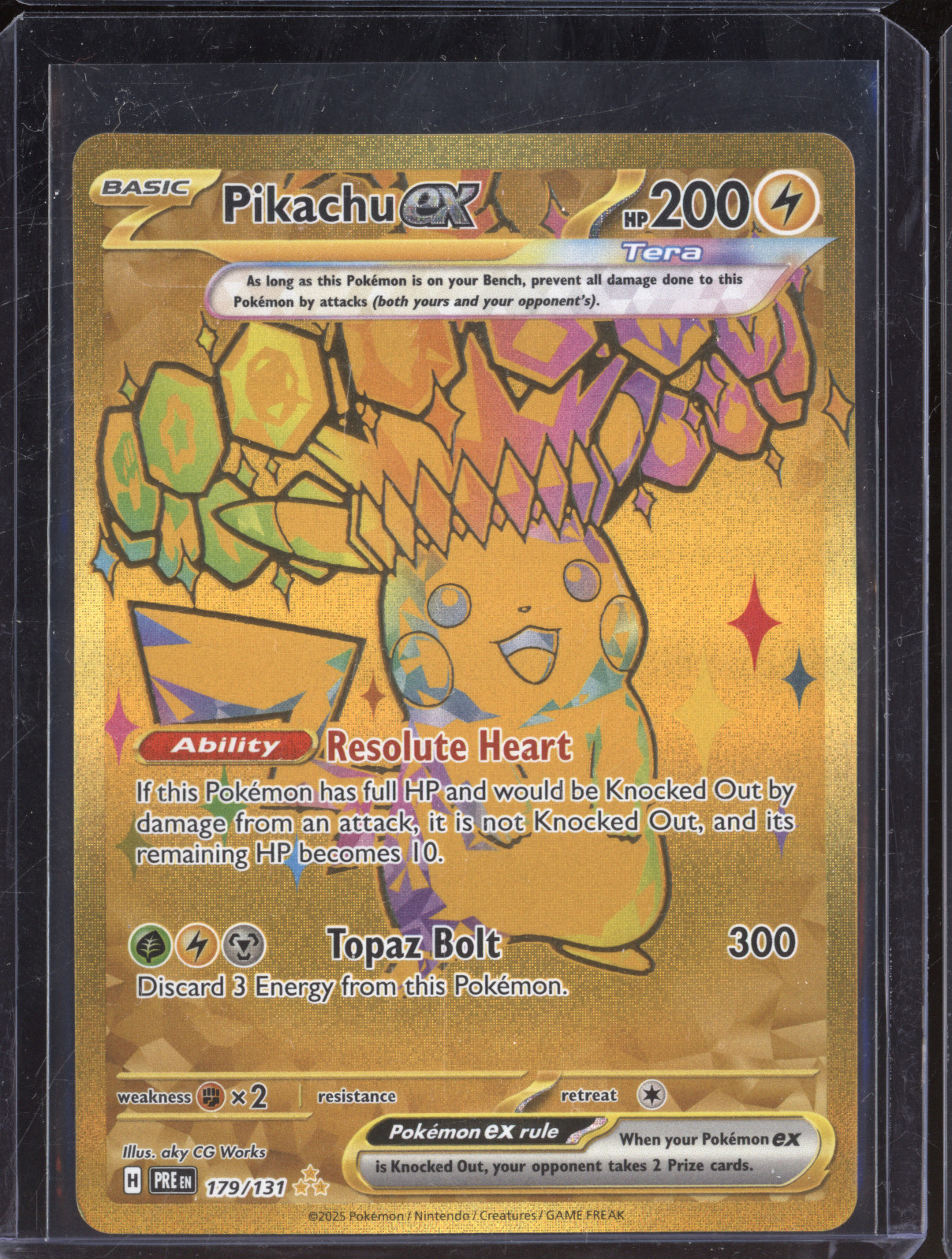 2025 Pokemon Prismatic Evolutions #179 Pikachu ex — front