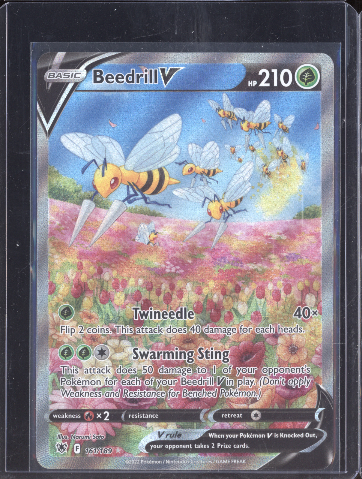 2022 Pokémon Astral Radiance #161 Beedrill V — front