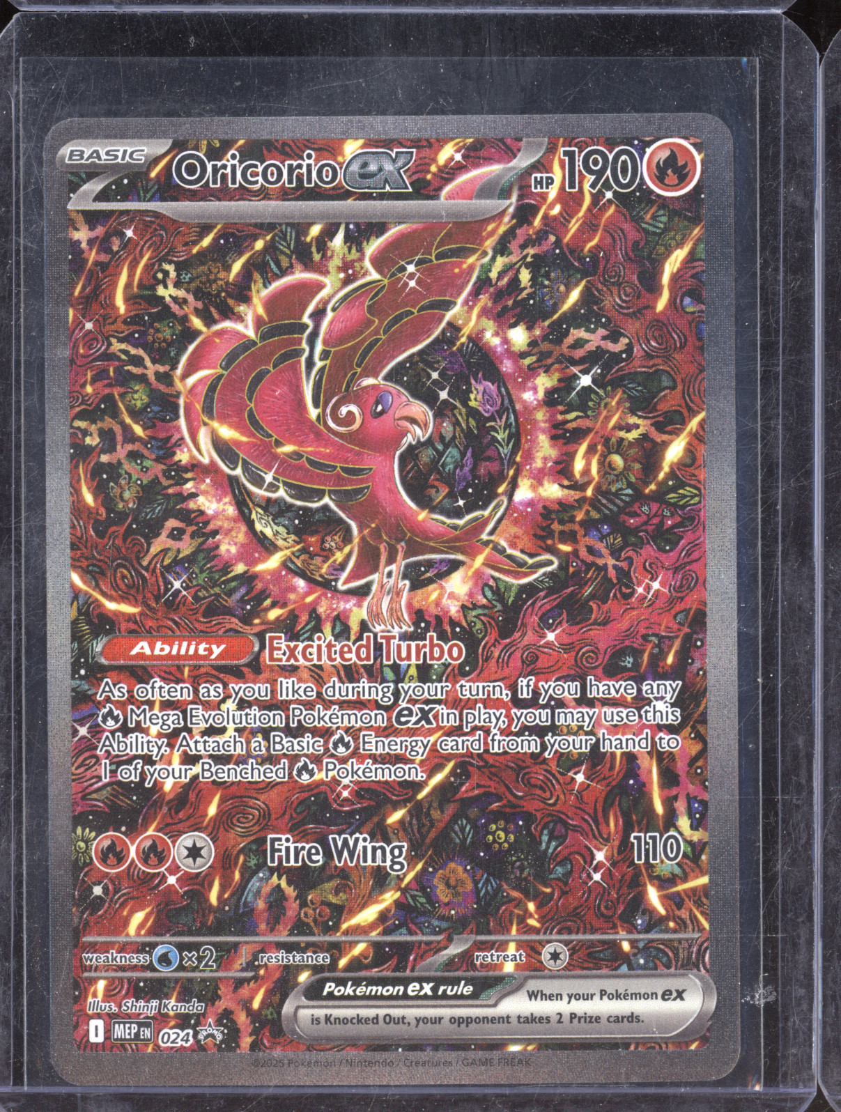 2025 Pokemon Mega Evolution Oricorio EX #024 Black Star Promo — front