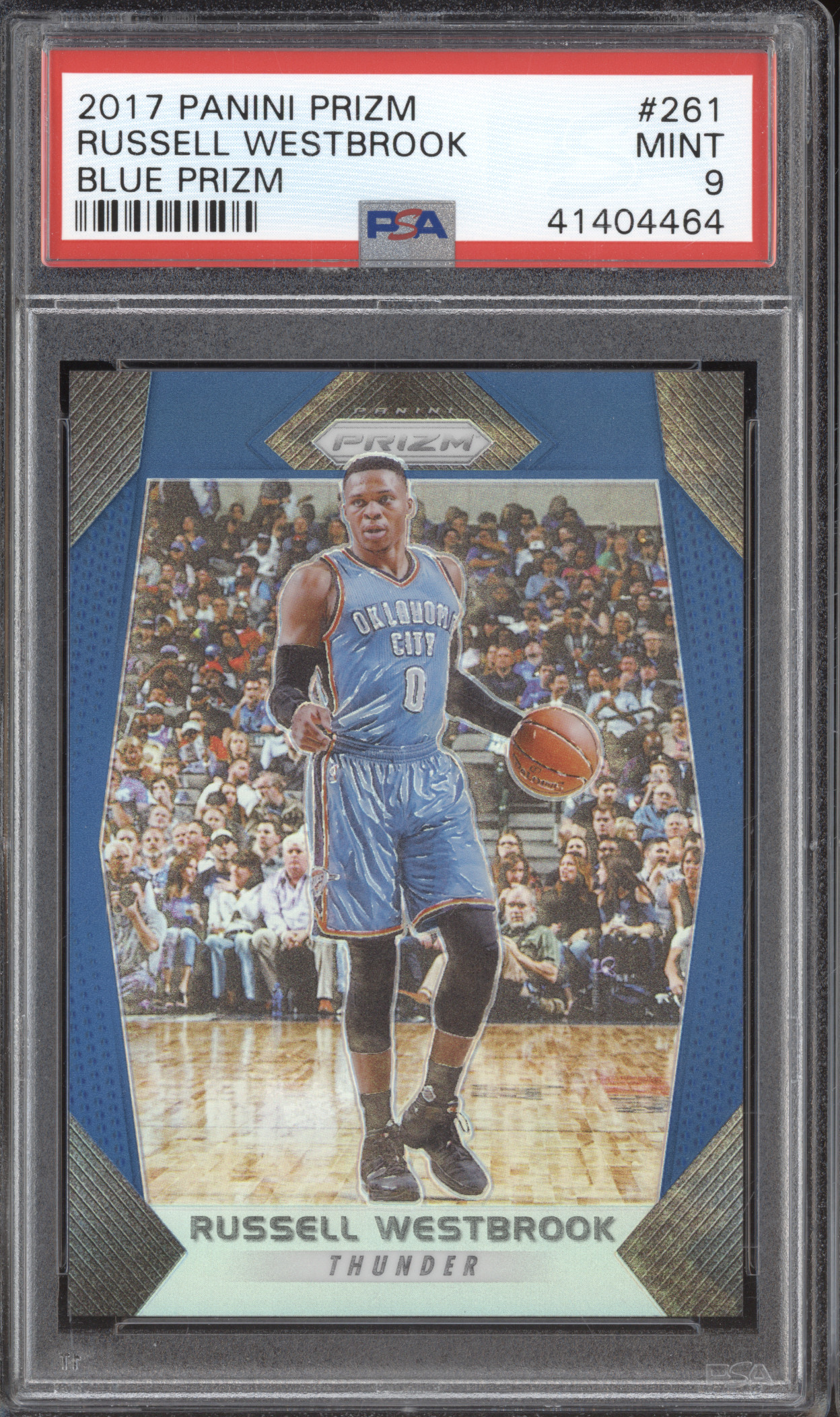 2017 Panini Prizm #261 Russell Westbrook Blue Prizm — front