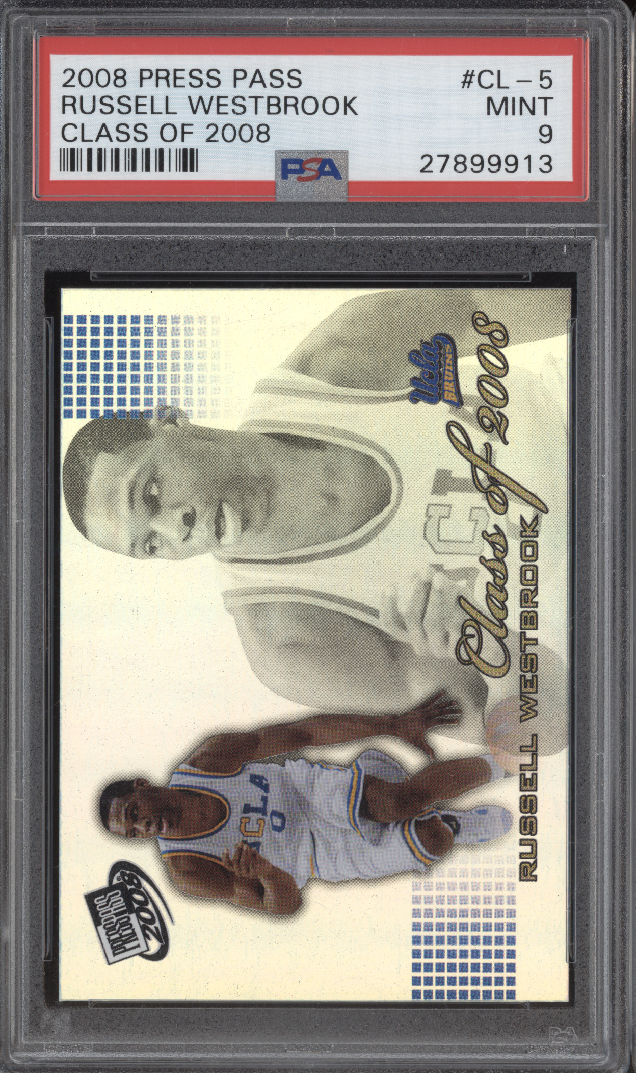2008 Press Pass #CL-5 Russell Westbrook Class of 2008 — front