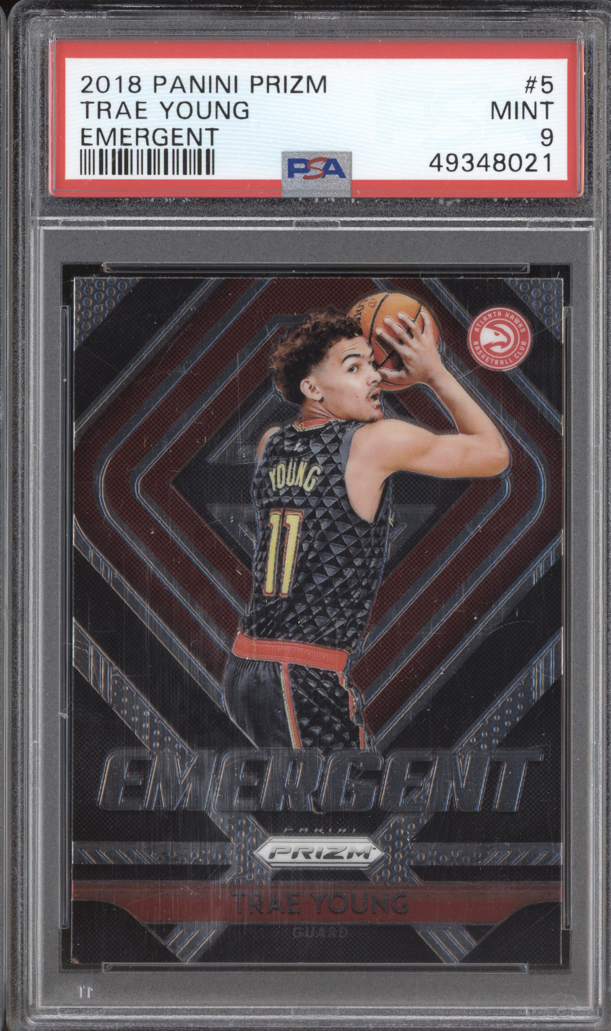 2018 Panini Prizm #5 Trae Young Emergent — front