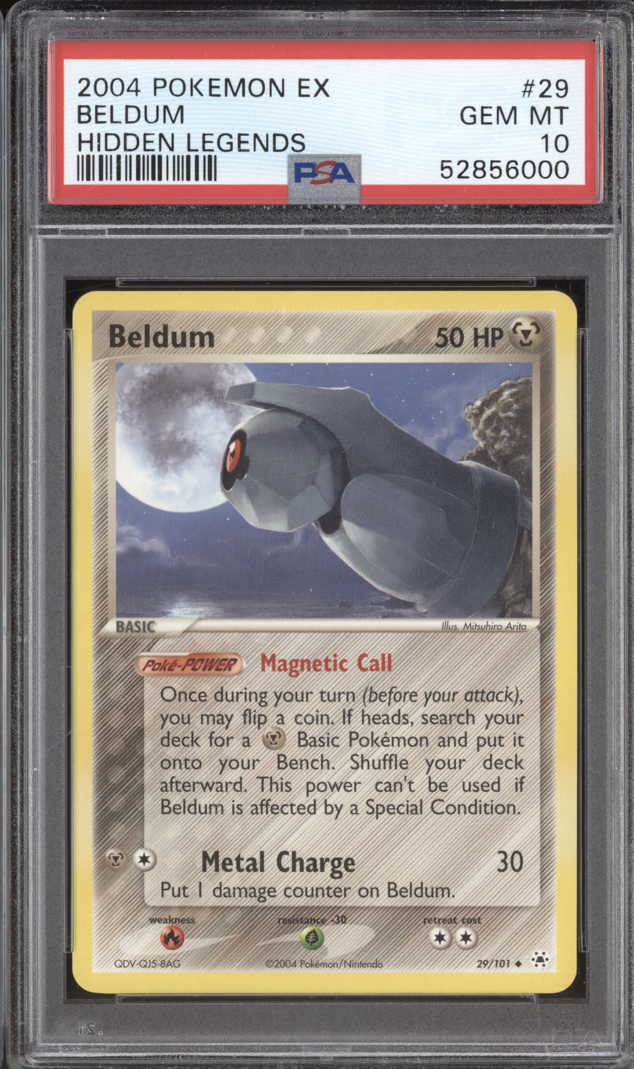 2004 Pokemon EX Hidden Legends #29 Beldum — front