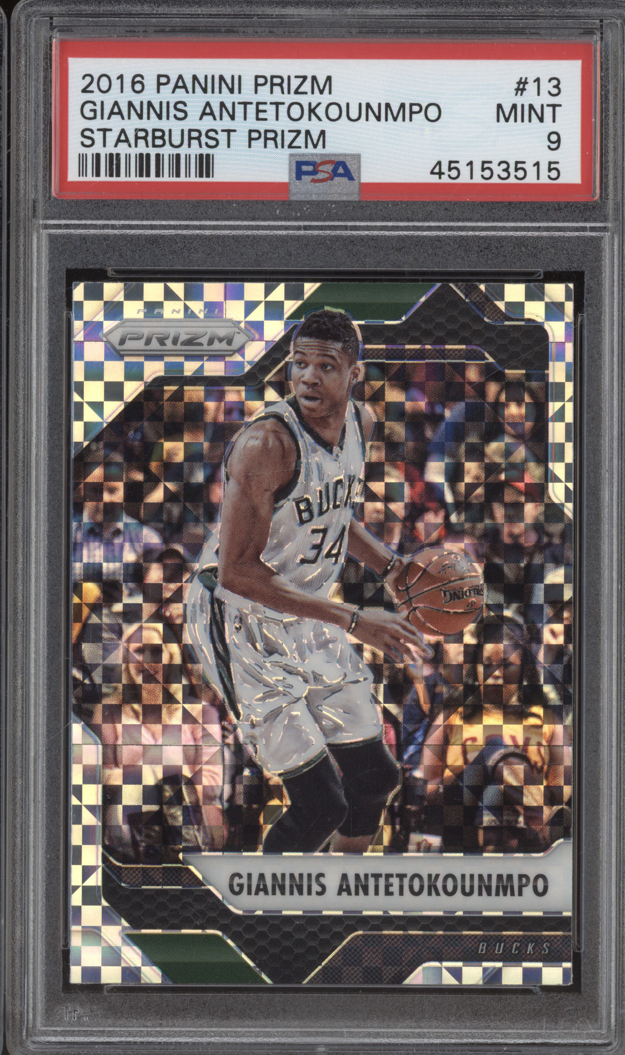 2016 Panini Prizm #13 Giannis Antetokounmpo Starburst Prizm — front