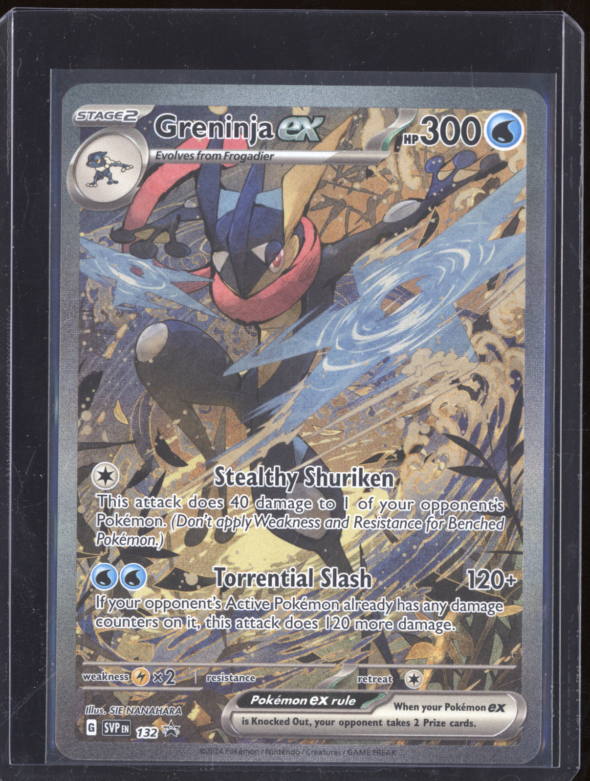 2024 Pokemon Shrouded Fable Black Star Promo #132 Greninja ex — front