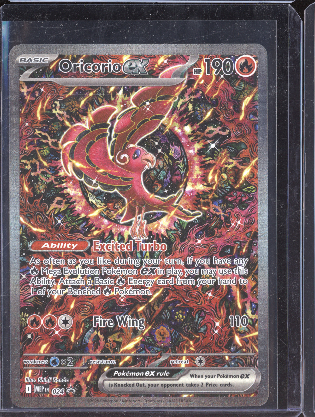2025 Black Star Promo #024 Oricorio ex — front