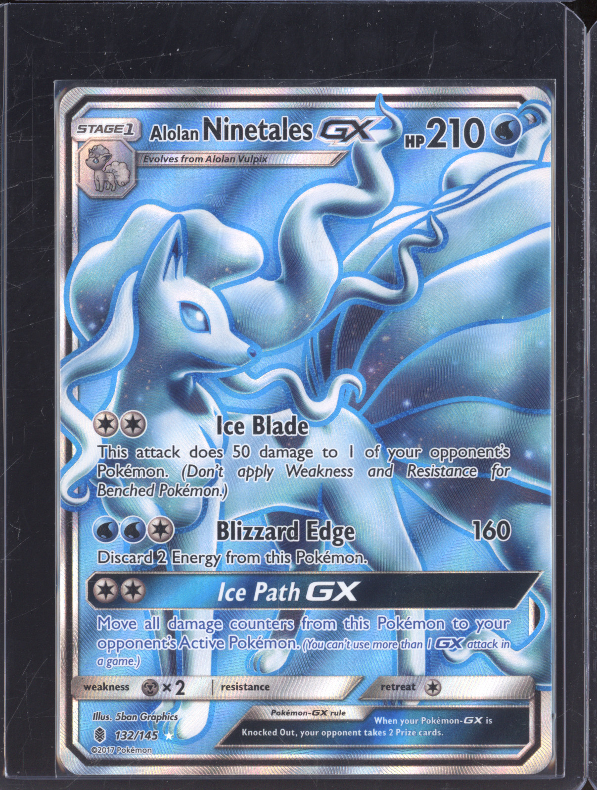 2017 Pokémon Guardians Rising #132 Alolan Ninetales GX — front