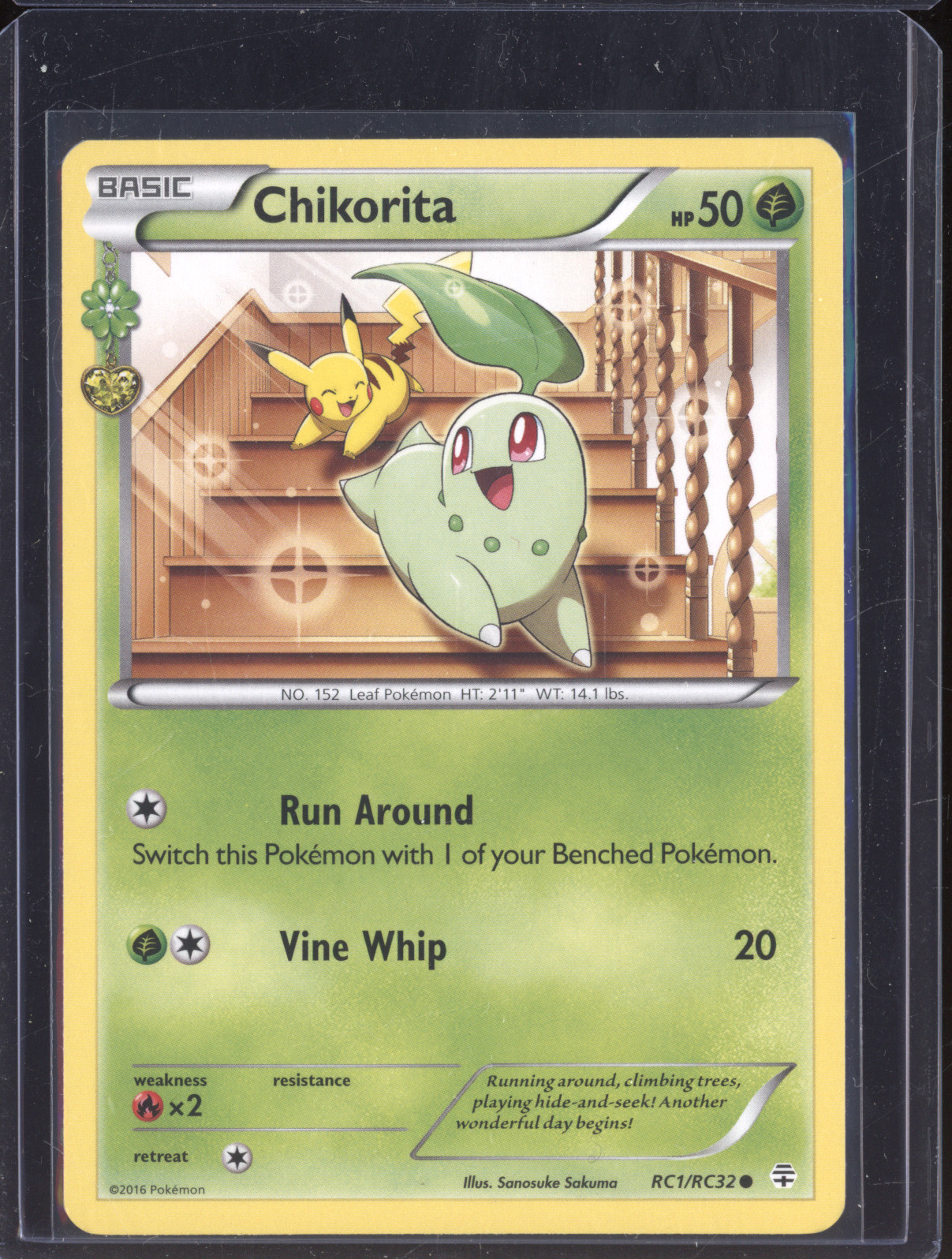 2016 Generations Radiant Collection #RC1/RC32 Chikorita — front