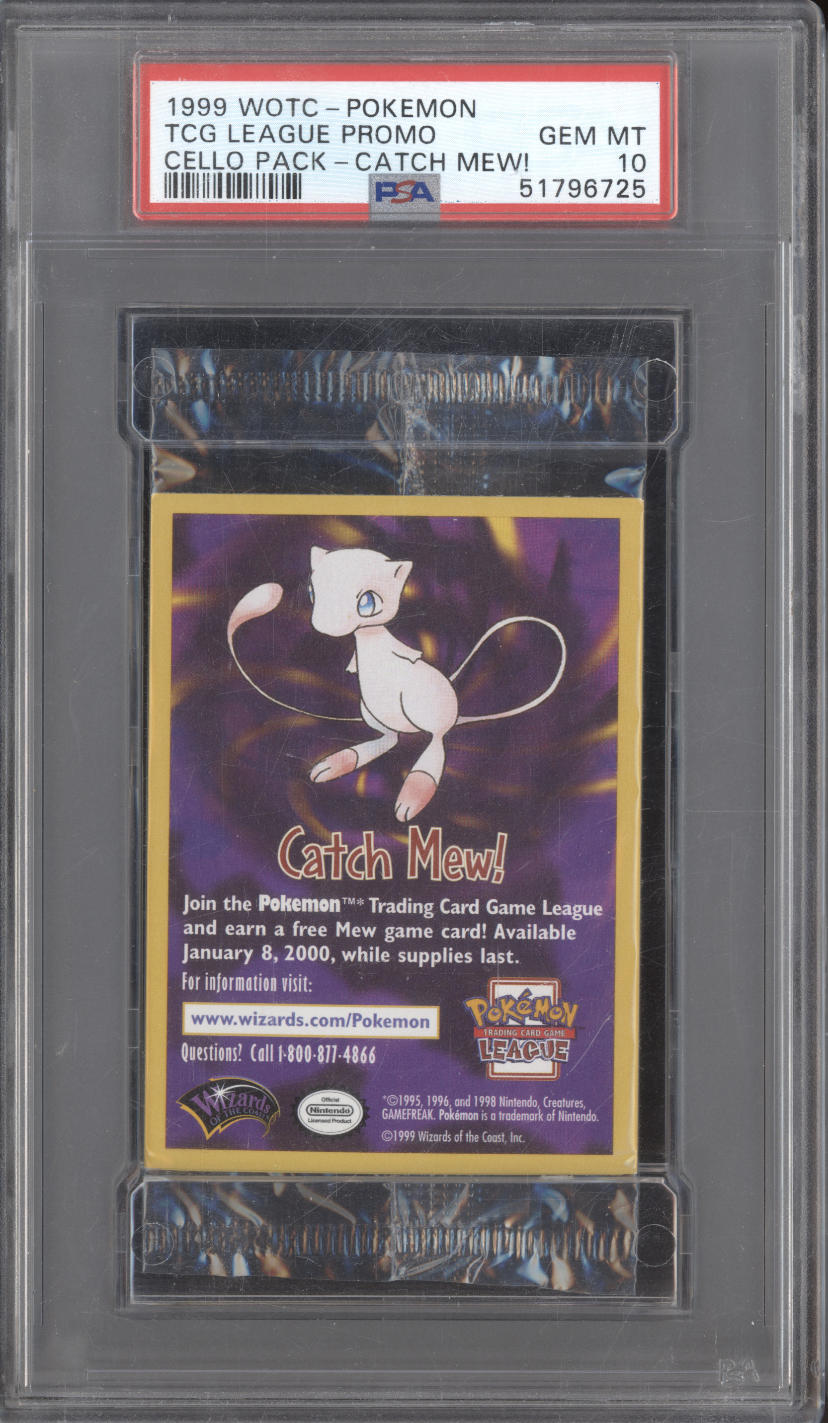 1999 Wizards of the Coast Catch Mew! TCG League Promo — front
