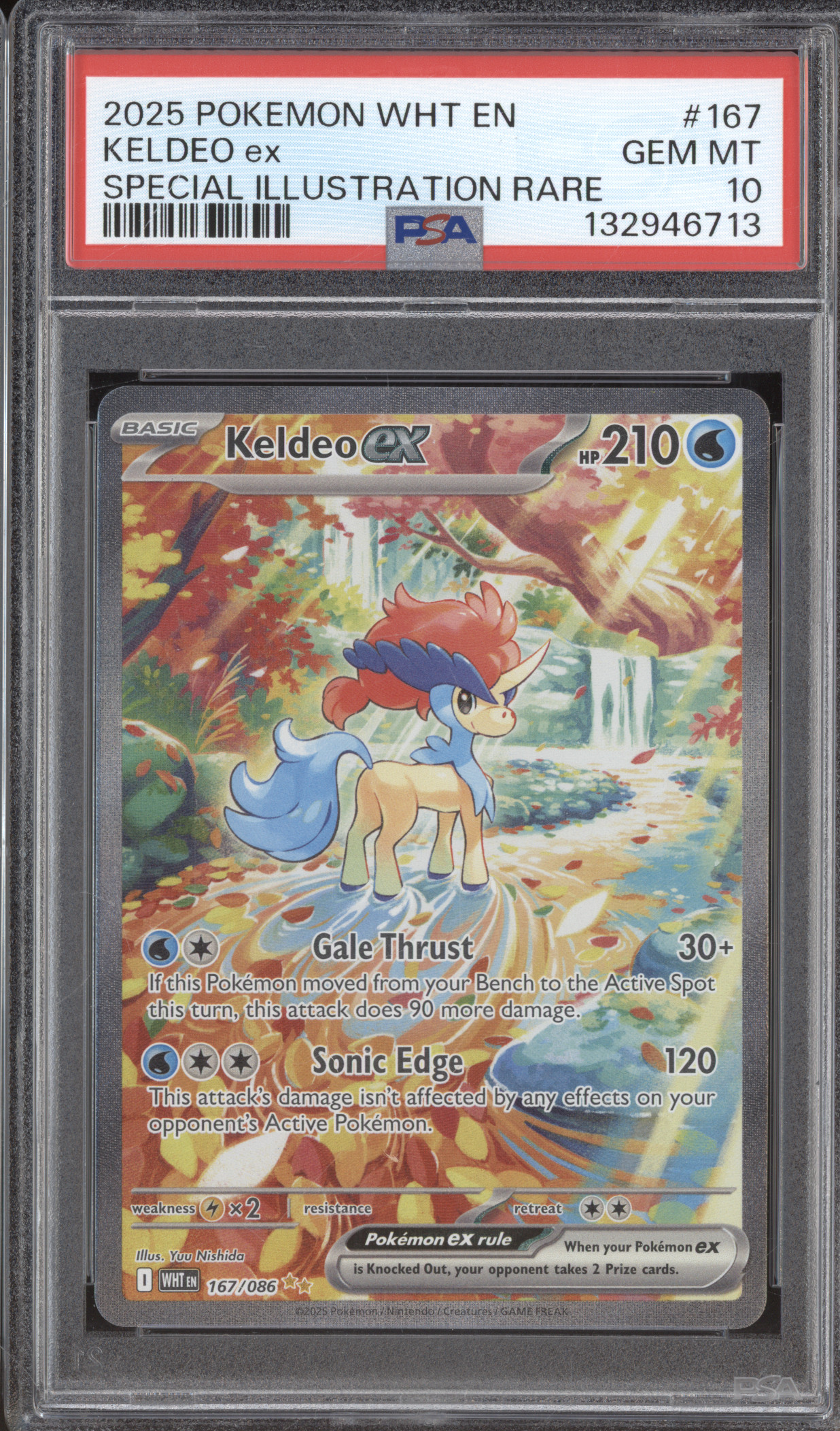 2025 Pokemon WHT EN #167 Keldeo ex — front